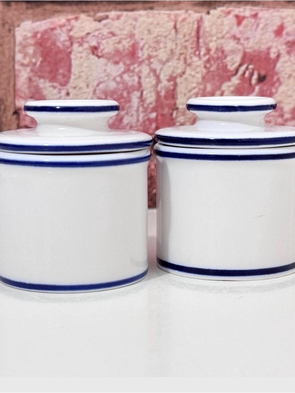 Retro Mini French Butter Crocks ~ Set of 2